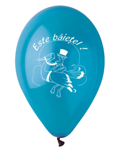 Balon latex albastru "Este baietel!", 26 cm, cod GI.EB.T1